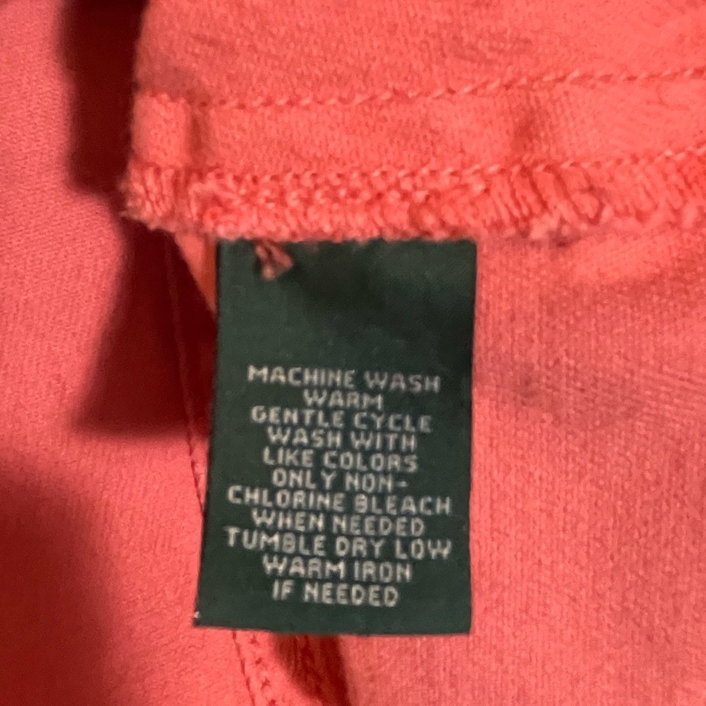 Lauren Ralph Lauren Jean Jacket Salmon Pink Denim Women’s Size Medium - Picture 6 of 10